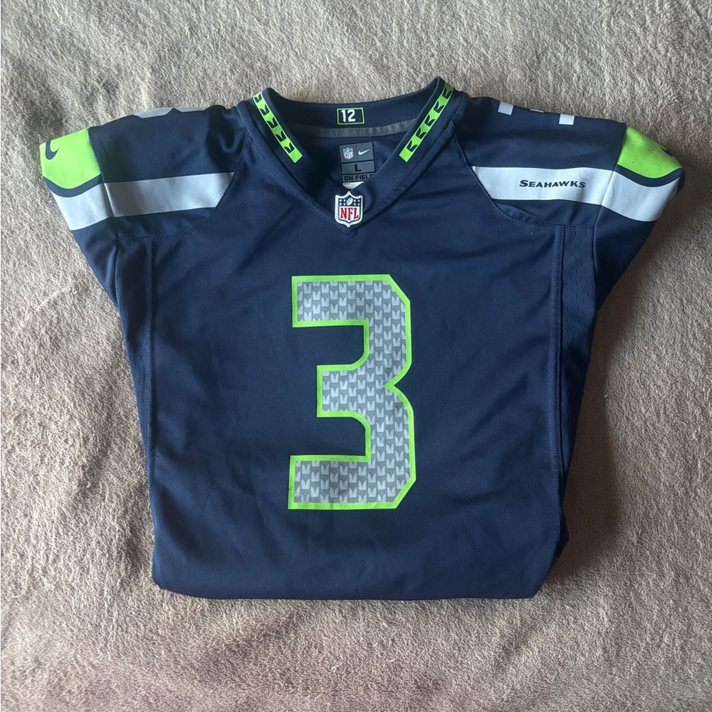 Russell Wilson #3 NFL Seattle Seahawks Kids Jersey size LARGE